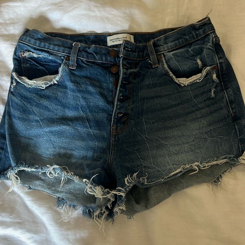 Abercrombie high-rise mom shorts